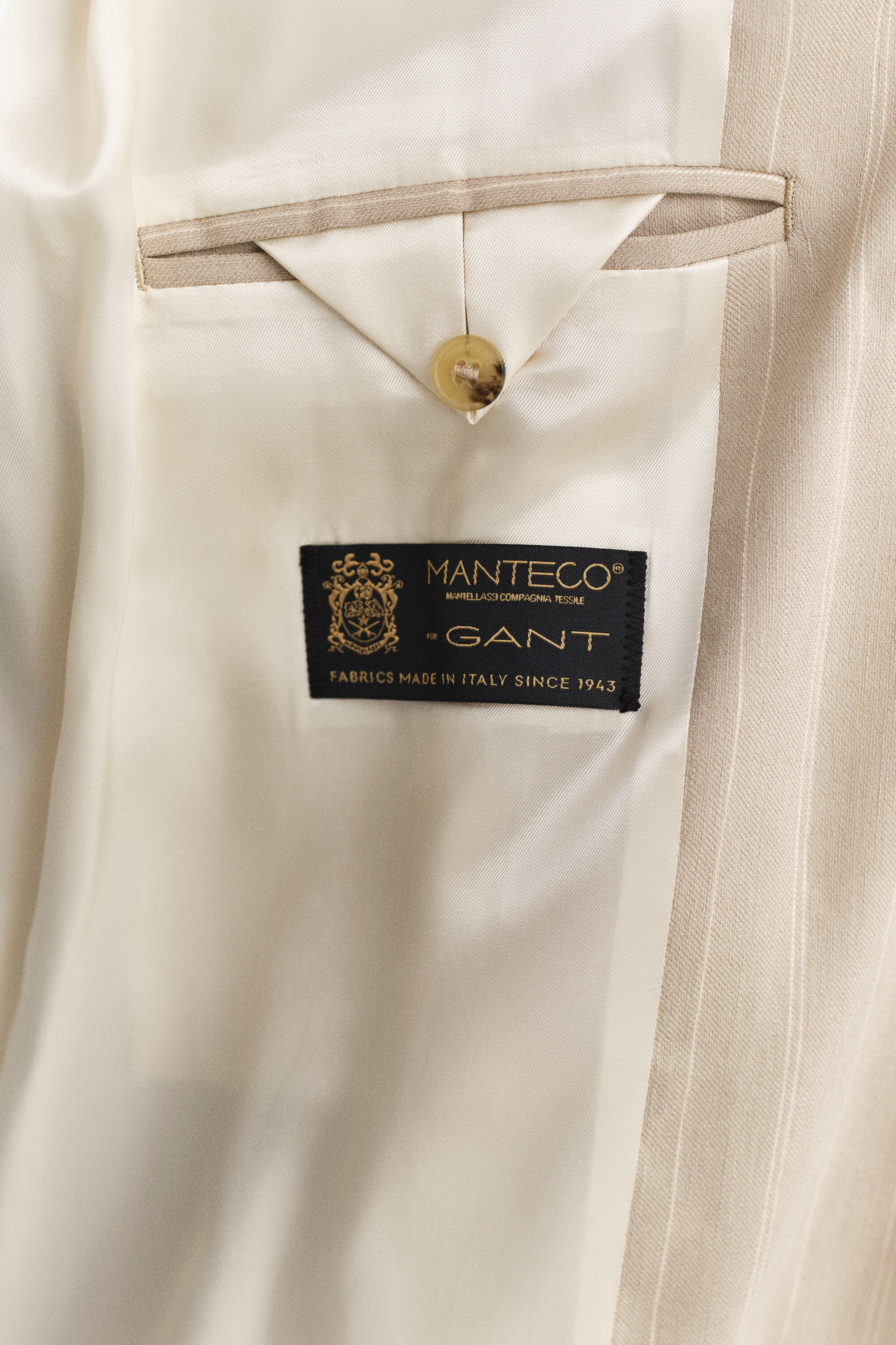 Linen Blend Pinstriped Coat