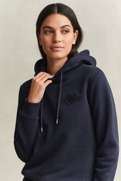 Tonal Shield Hoodie — EVENING BLUE 3