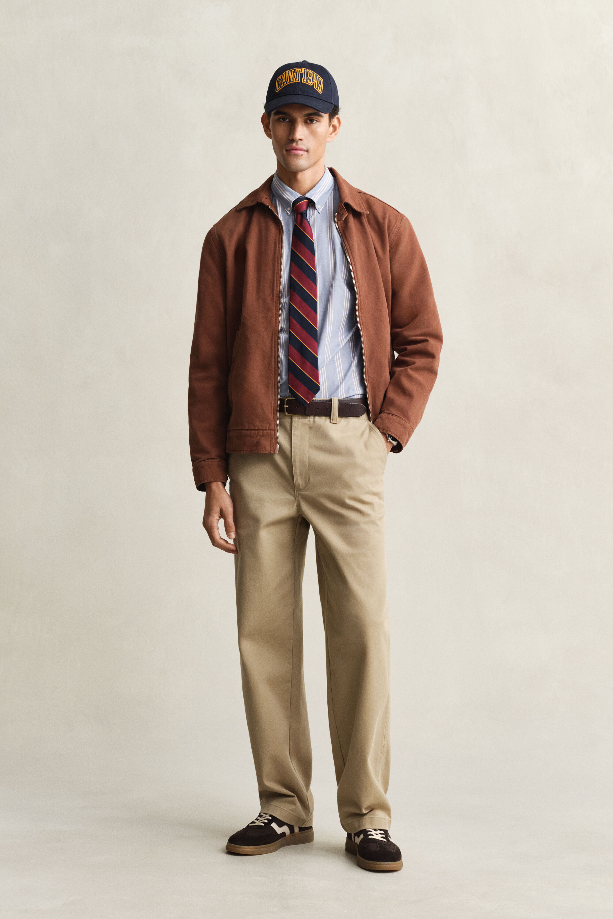Regular Fit Fil-à-Fil Striped Poplin Shirt