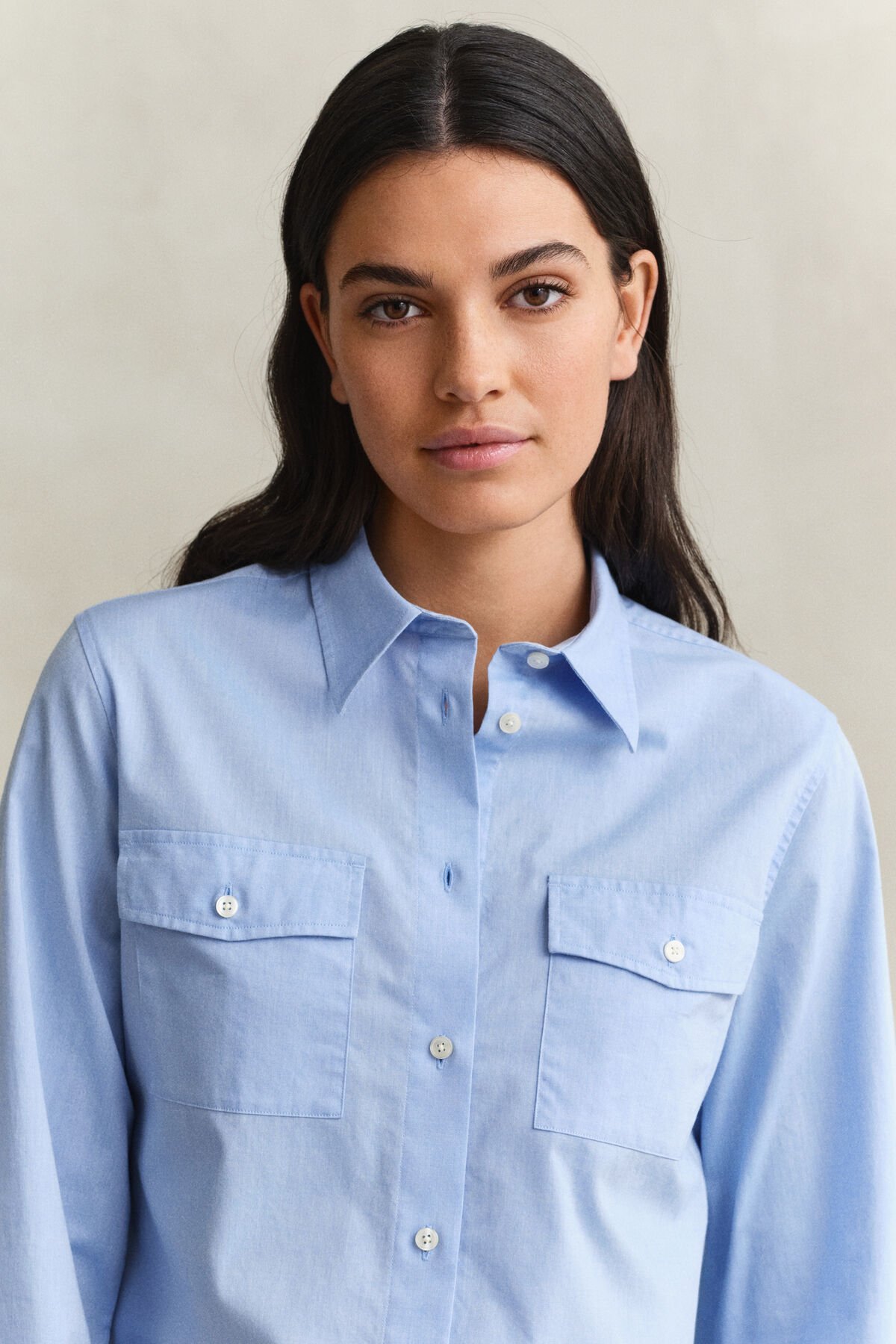 Cotton French Cuff Shirt — MISTY LAVENDER