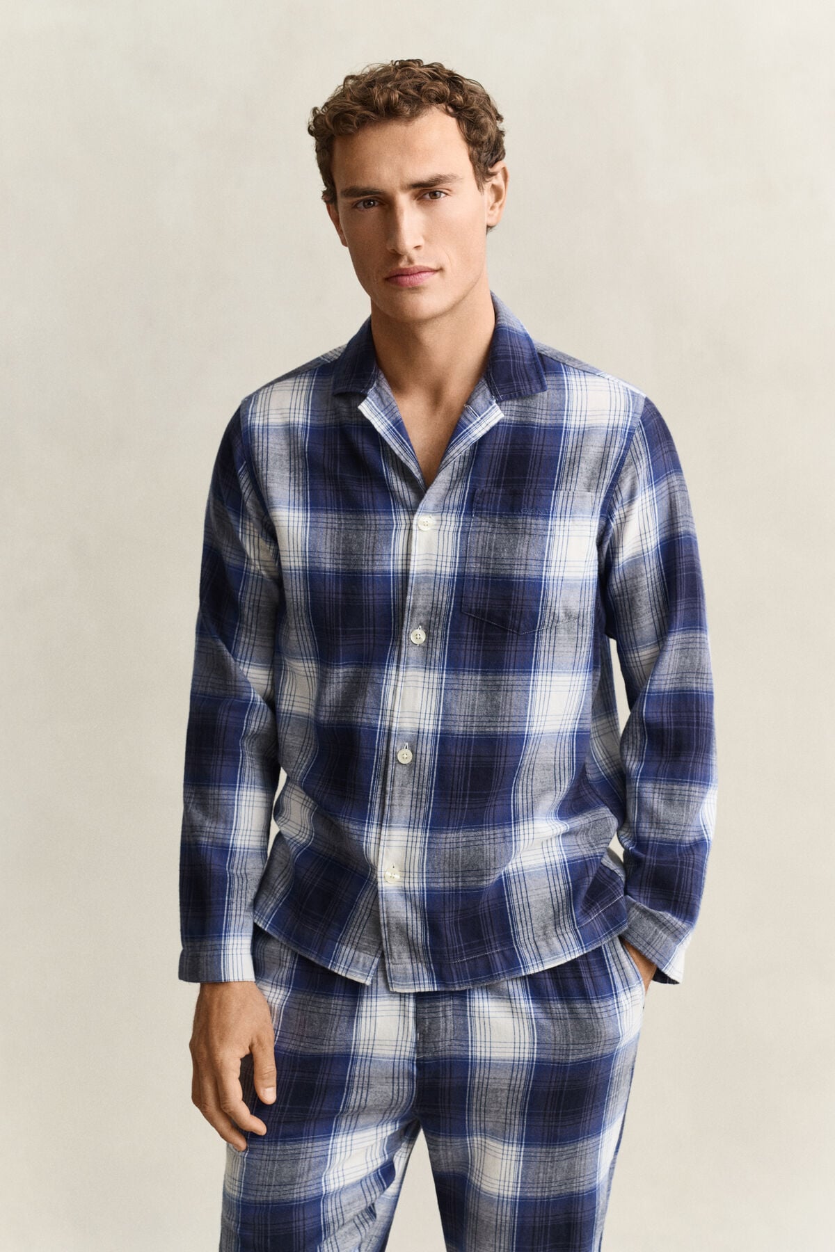 Checked Flannel Pajama Set Gift Box — MARINE