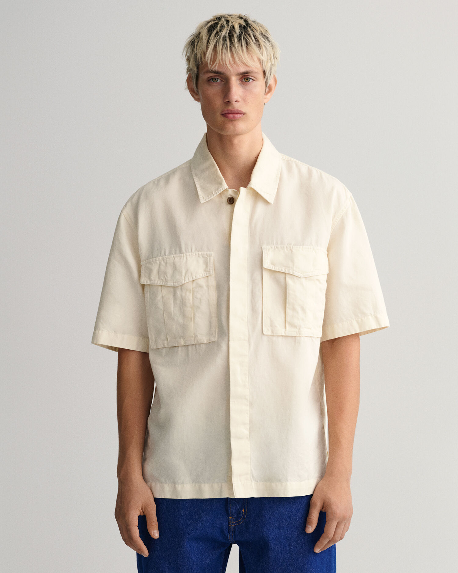 Relaxed Fit Short Sleeve Utility Shirt
