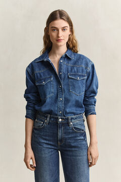 Denim Ranger Shirt — MID BLUE WORN IN 7