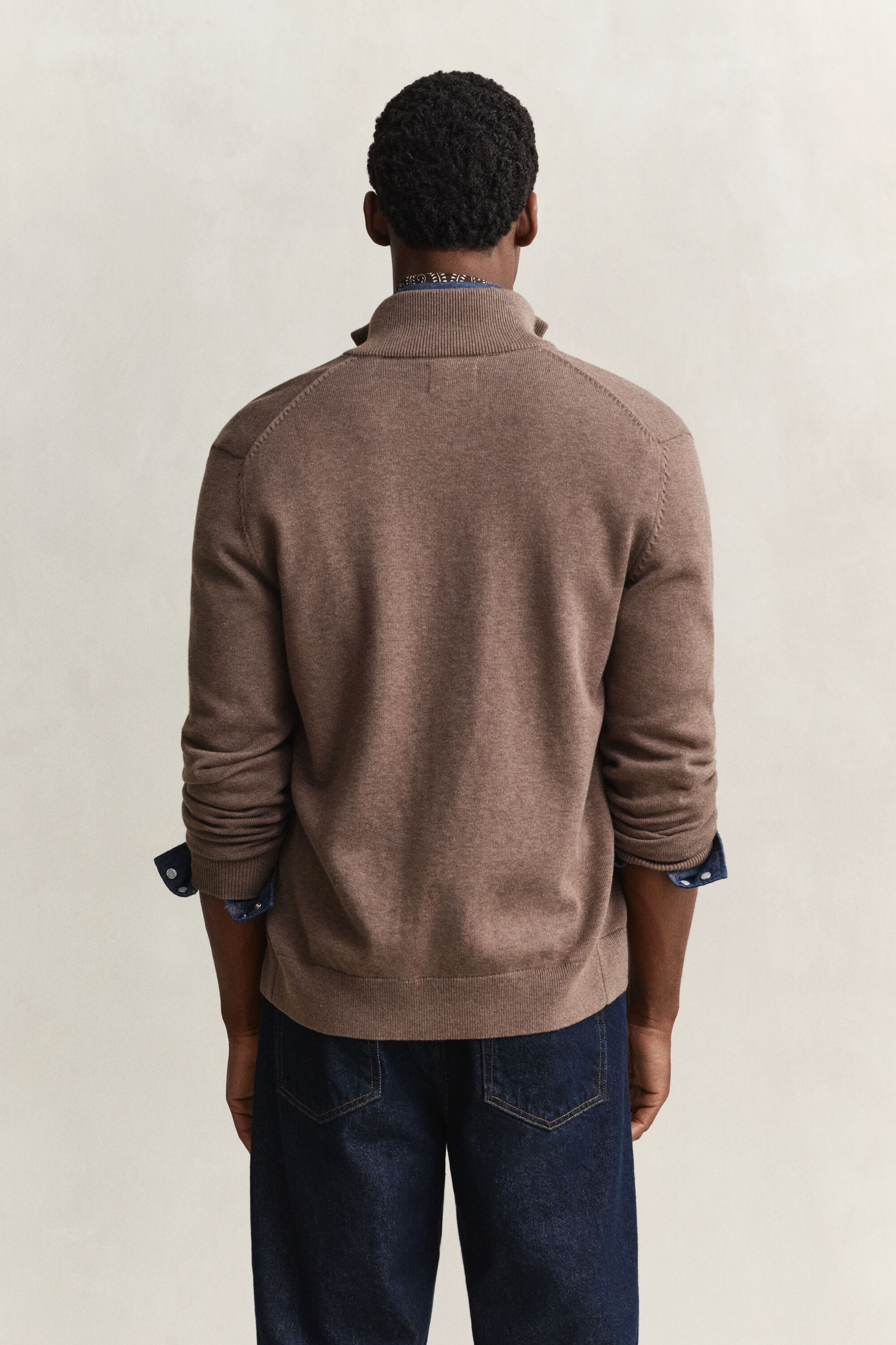 Casual Cotton Zip Cardigan