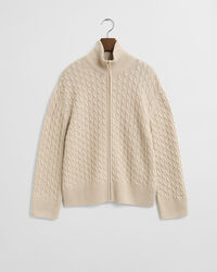 Cable Knit Zip Cardigan