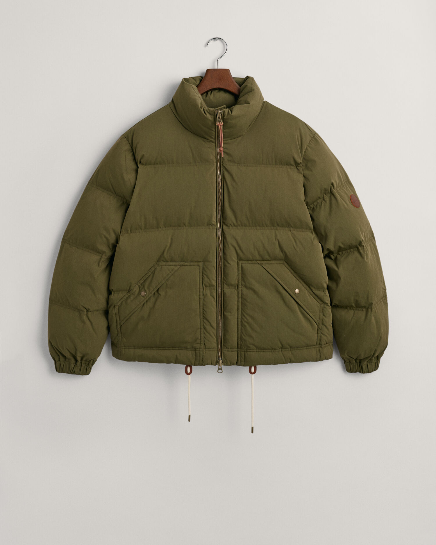 Men's - Hooded Sports Puffer Jacket in Dusty Olive Green | Superdry IE