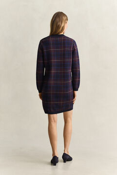 Knitted Check Dress — EVENING BLUE 2