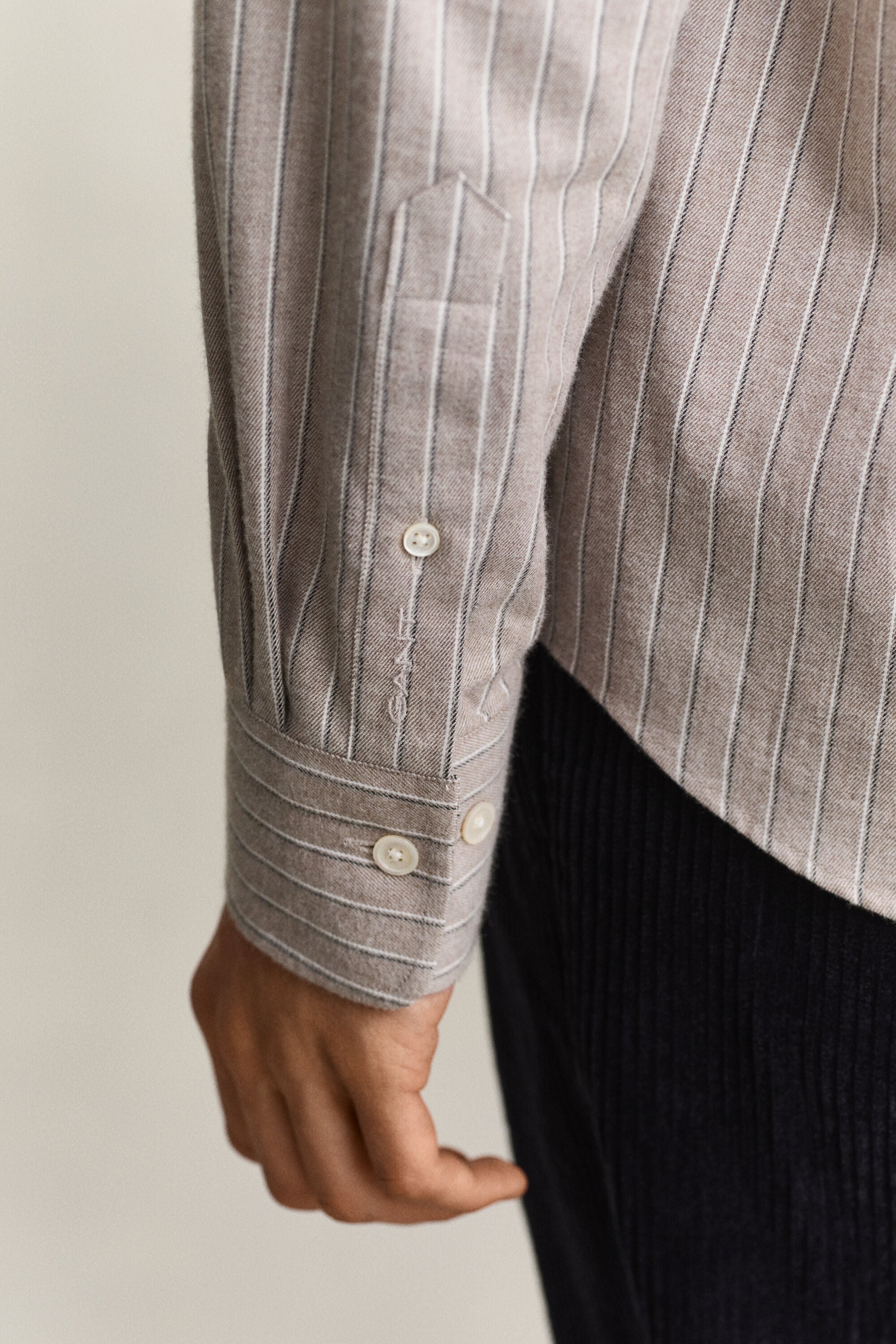 Striped Flannel Mélange Shirt
