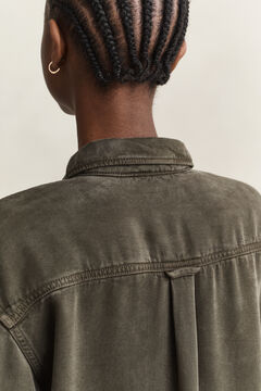 Denim Twill Ranger Shirt — DARK MOSS GREEN 4