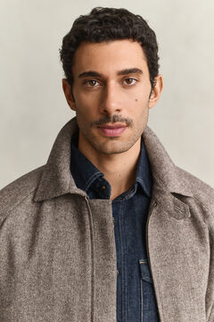 Wool Blend Windcheater Jacket — MIST TAUPE 5