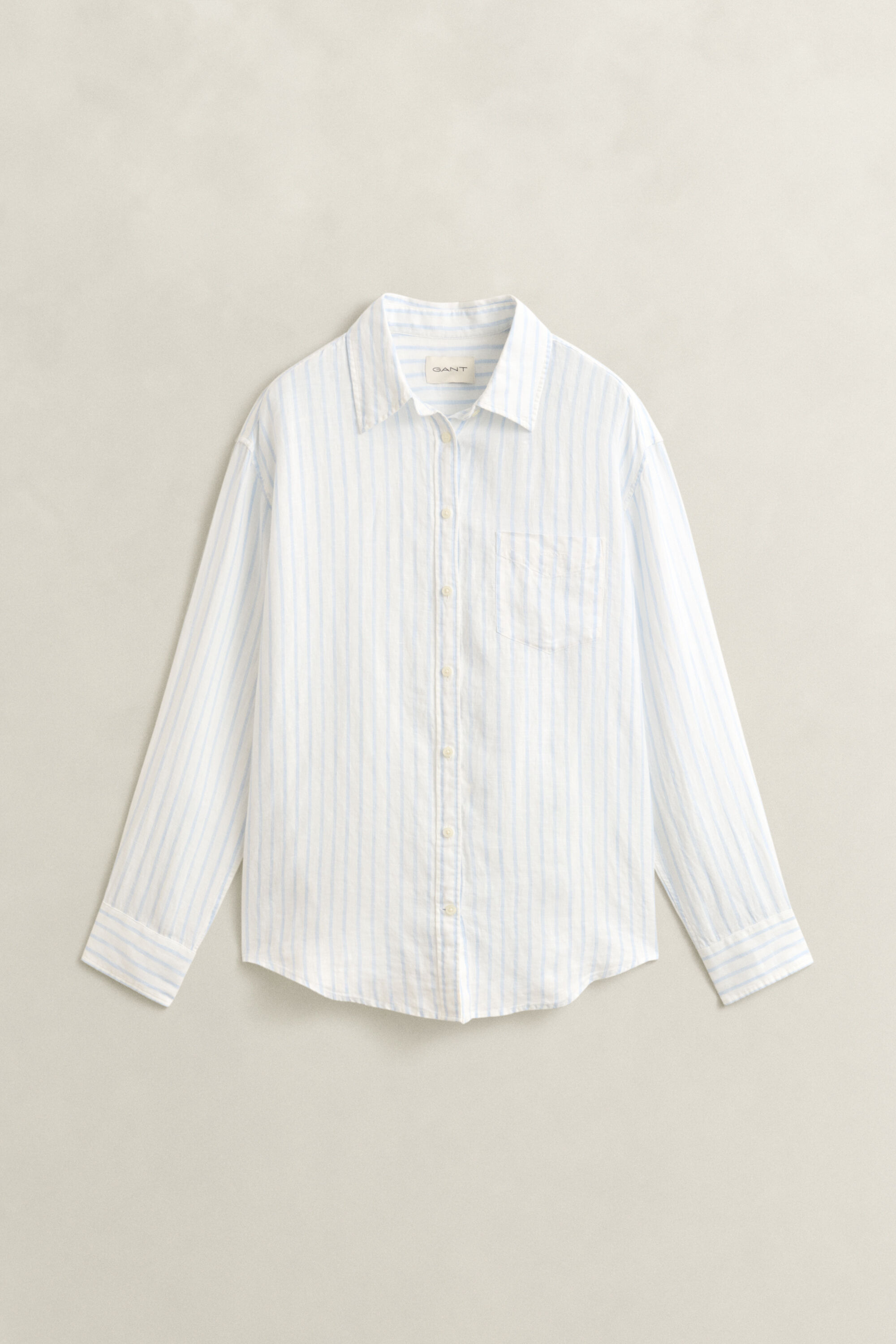 Relaxed Fit Striped Linen Shirt