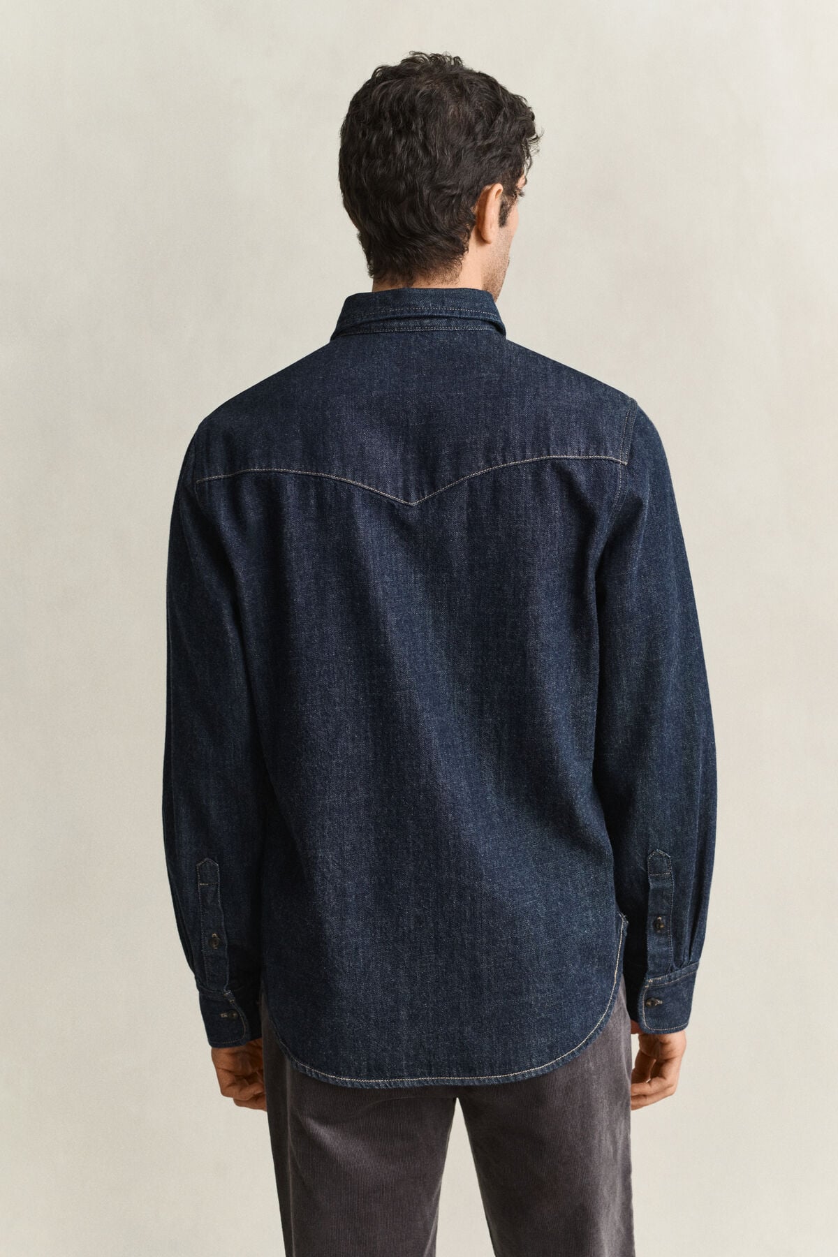 Denim Selvedge Shirt — DARK INDIGO