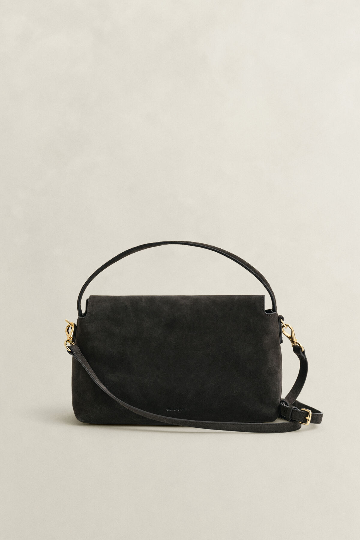 Slouchy Suede Shoulder Bag — DEEP BROWN