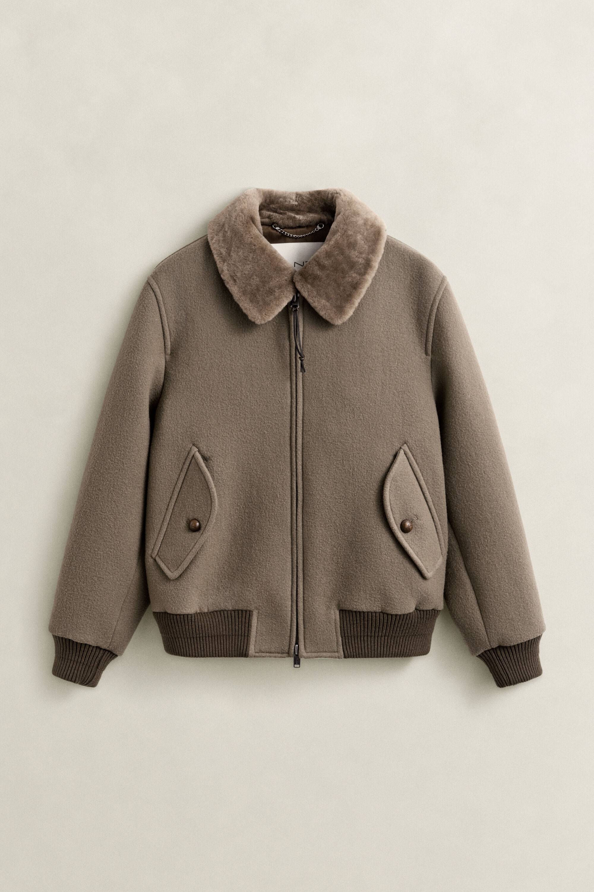 Wool Shearling Aviator Jacket