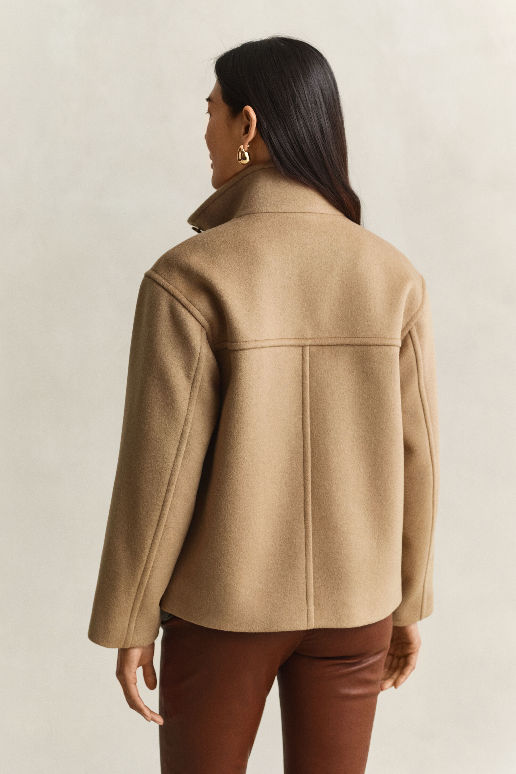 Wool Blend Jacket — WARM KHAKI