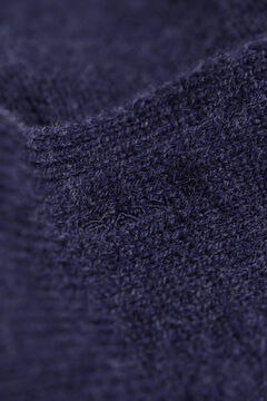 Wool Cashmere Triangle Scarf — EVENING BLUE 2