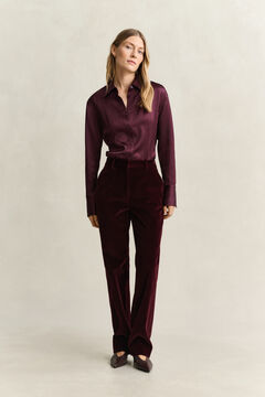 Tailored Velvet Pants — DARKENED WINE 6