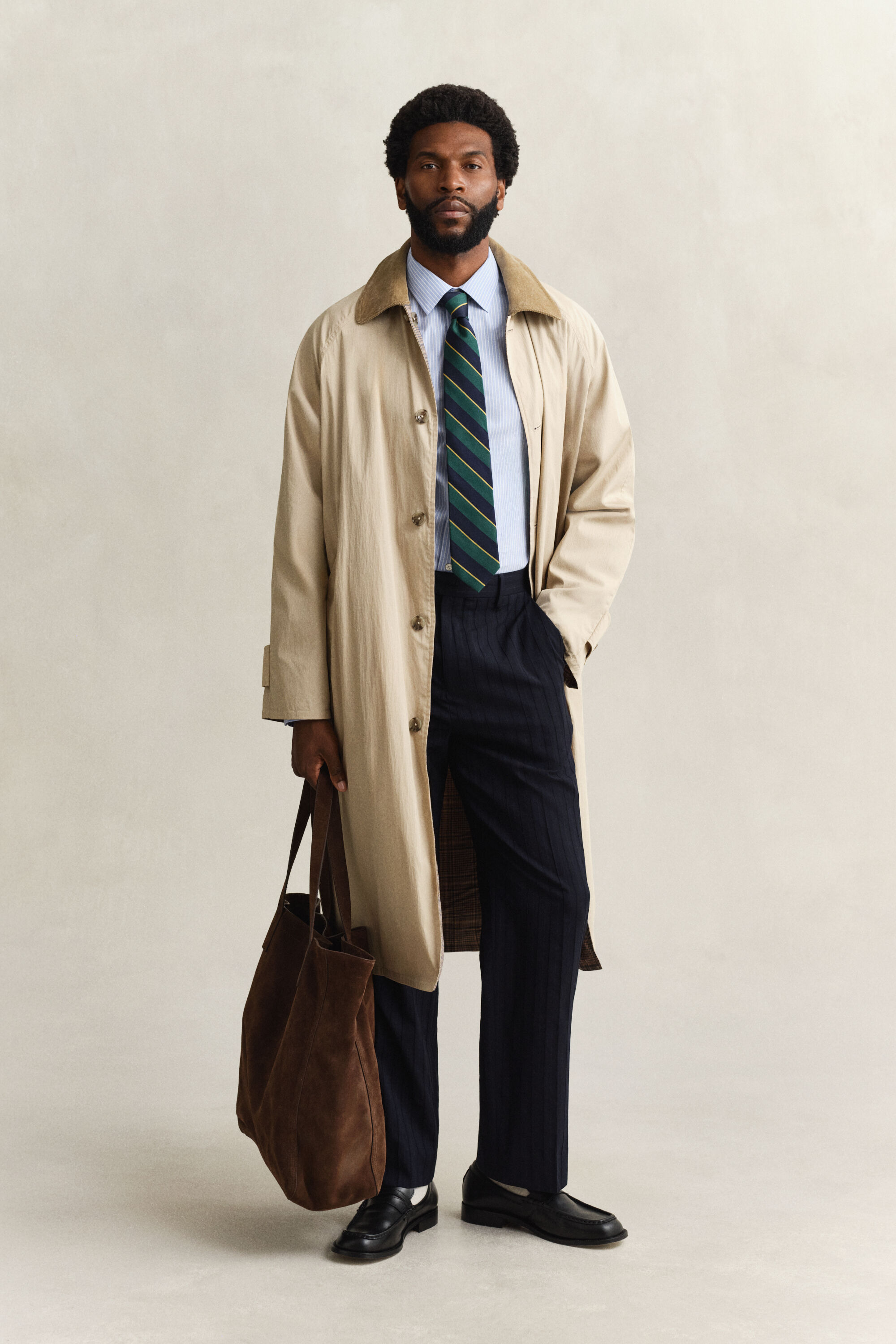 Striped Stretch Poplin Shirt