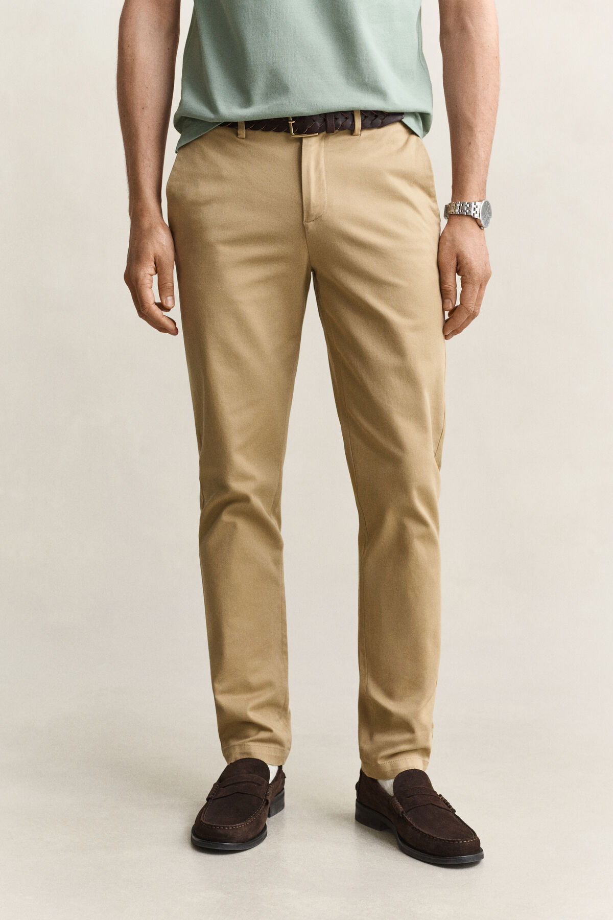Slim Smart Chinos — DARK KHAKI
