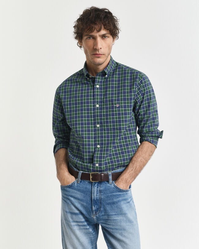 Regular Fit Checked Classic Poplin Shirt