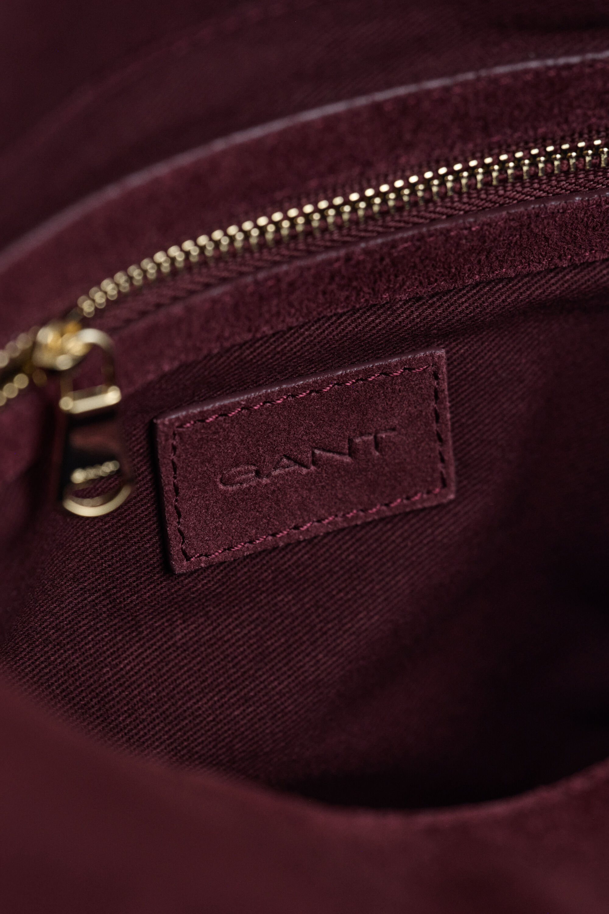 Slouchy Suede Shoulder Bag — DARKENED WINE