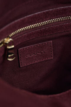 Slouchy Suede Shoulder Bag — DARKENED WINE 3
