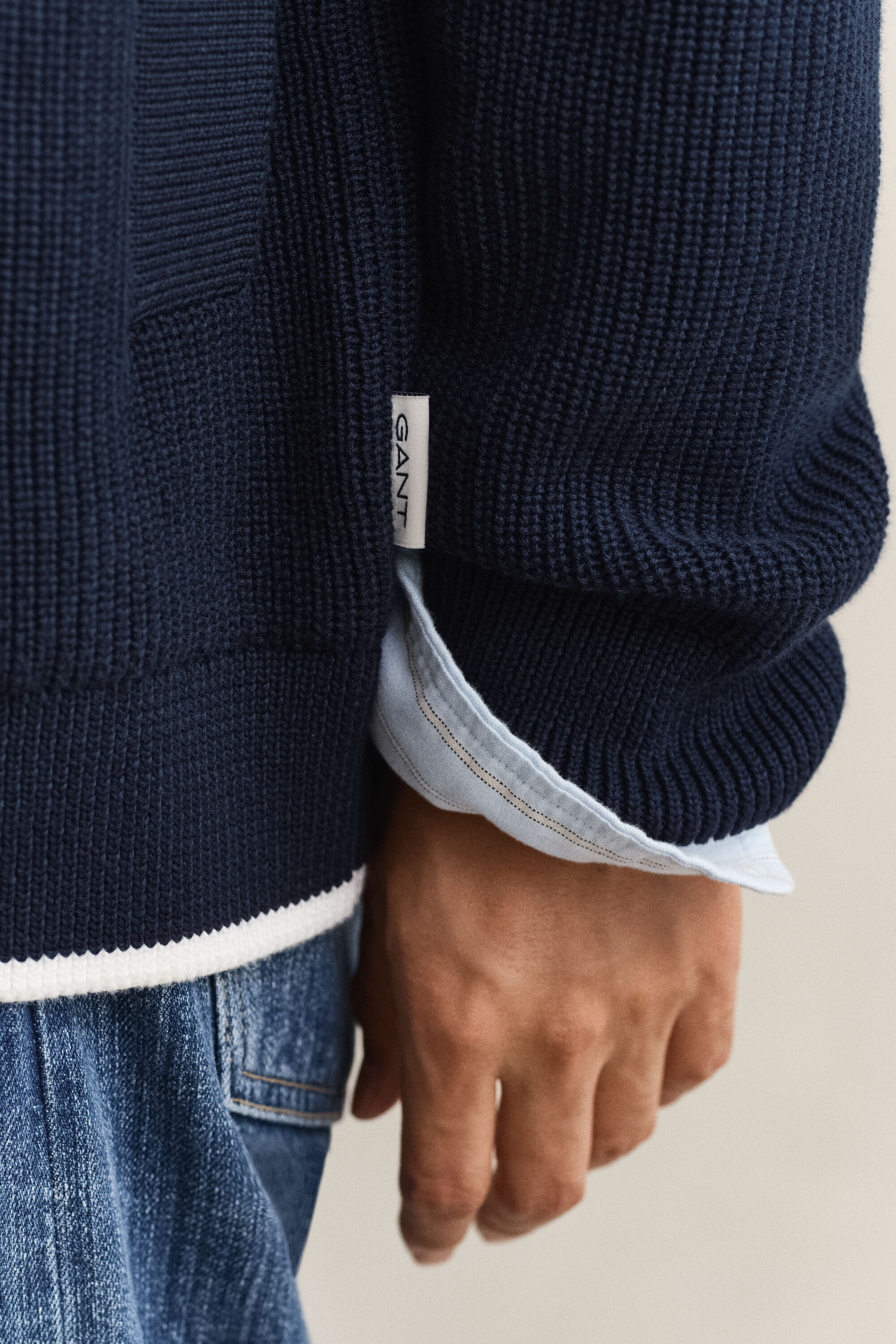 Ribbed Buttoned Cardigan