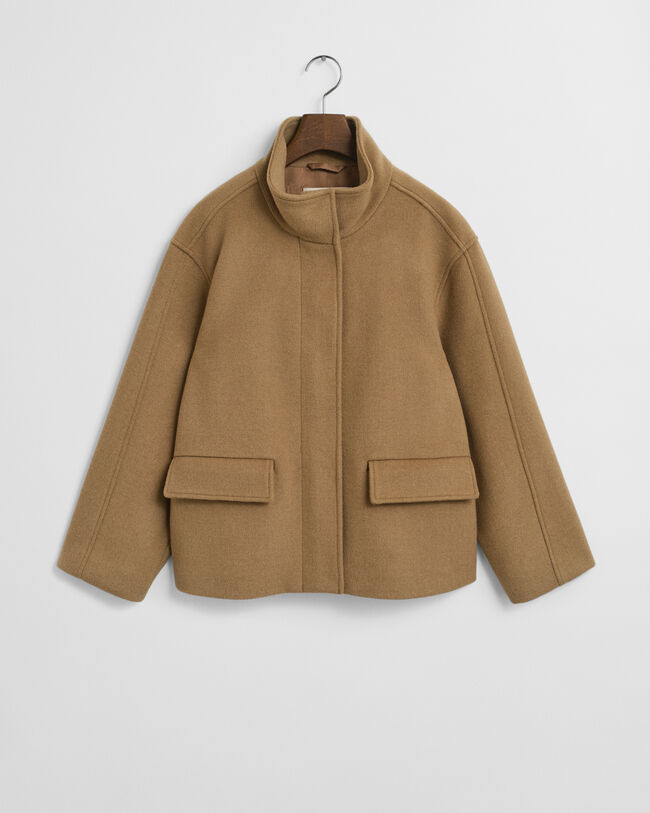 Short Wool Zip Jacket