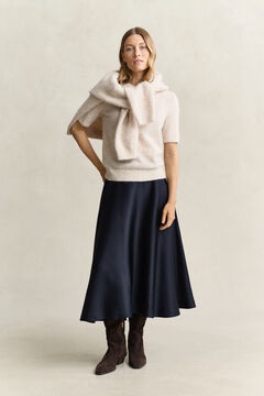 Volume Satin Skirt — EVENING BLUE 6