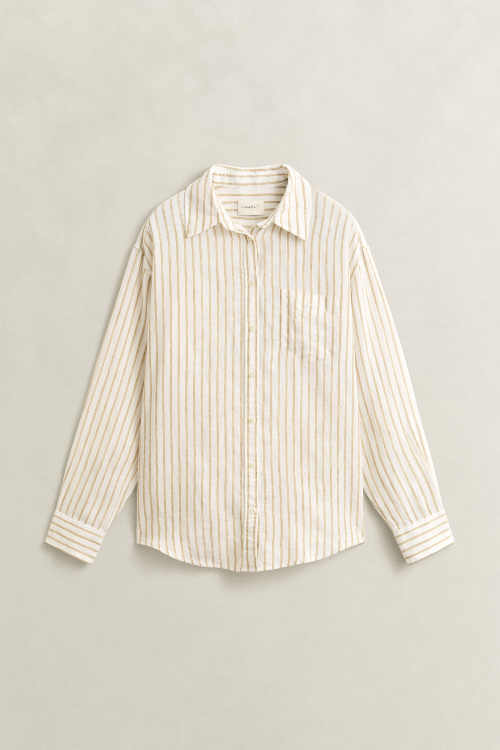 Relaxed Fit Striped Linen Shirt