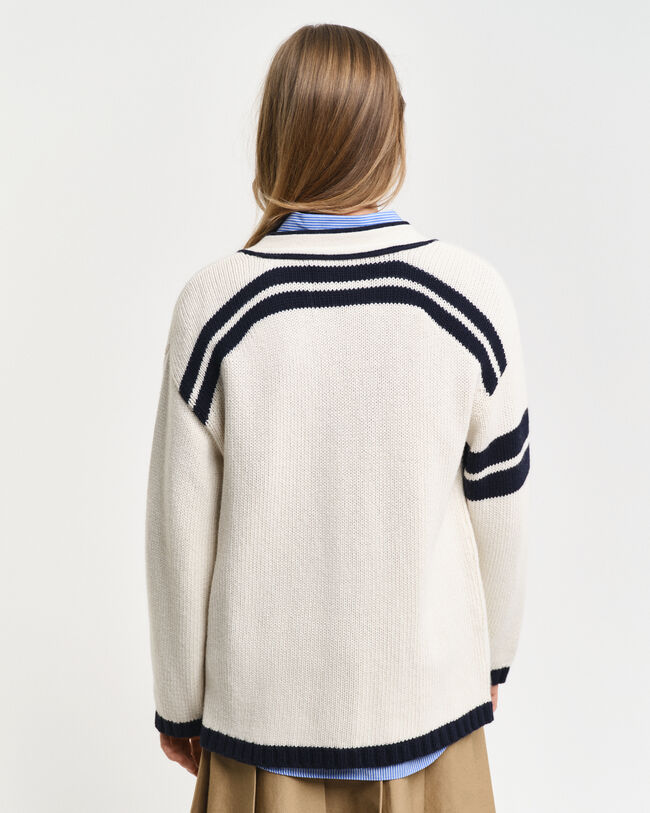 GANT Varsity V-Neck Cardigan