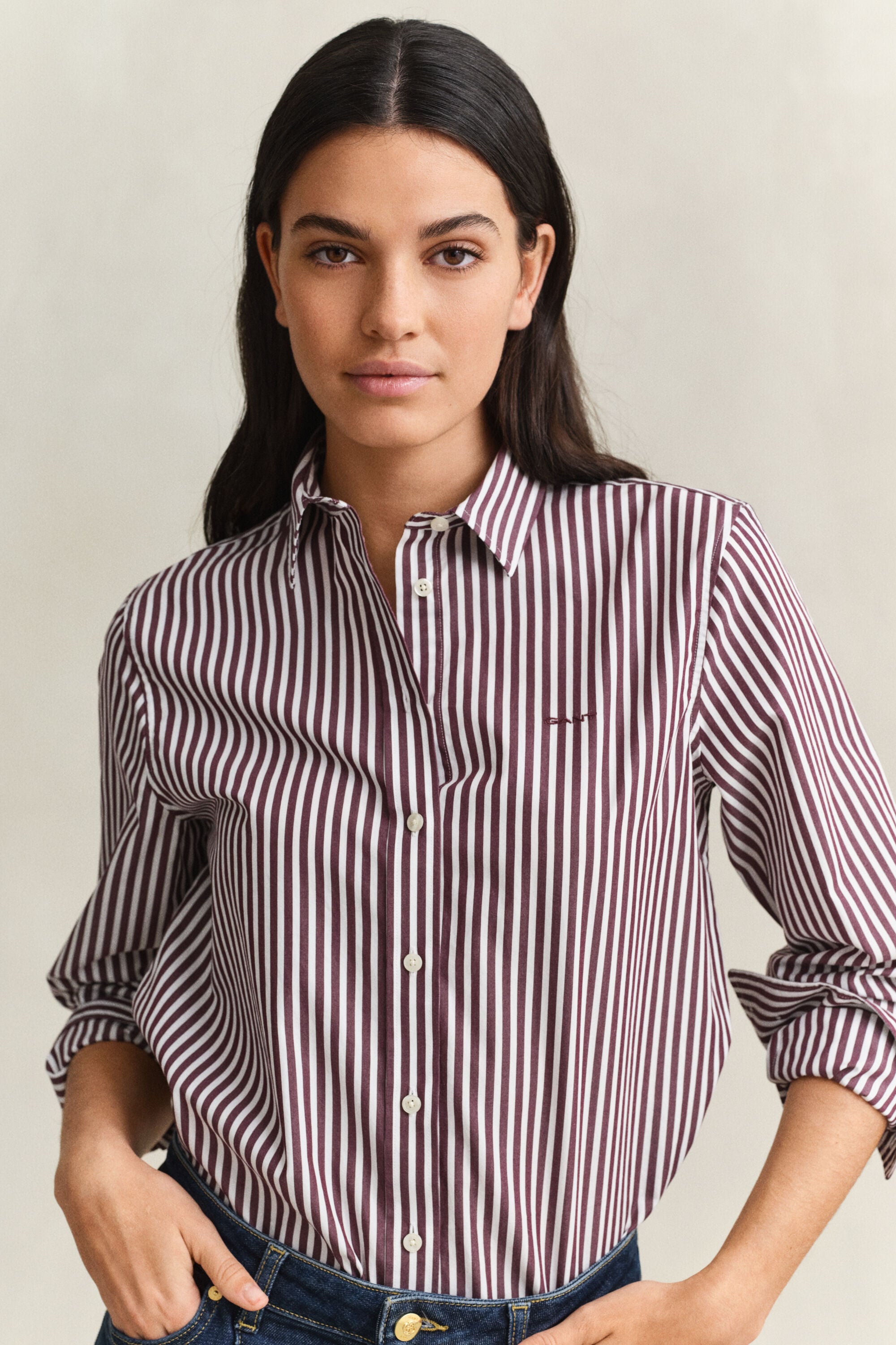 Regular Fit Striped Classic Poplin Shirt