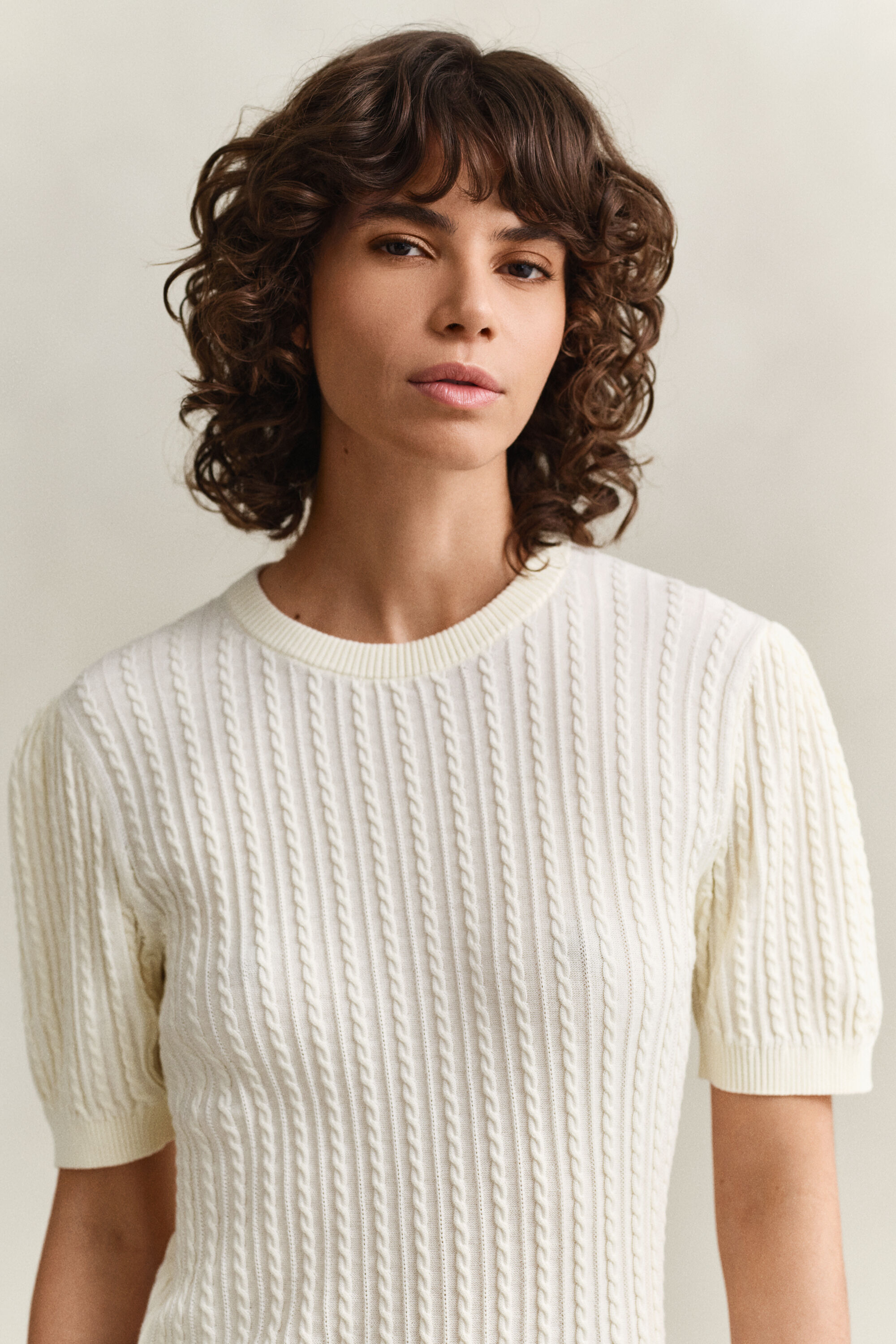 Cotton Short Sleeve Sweater