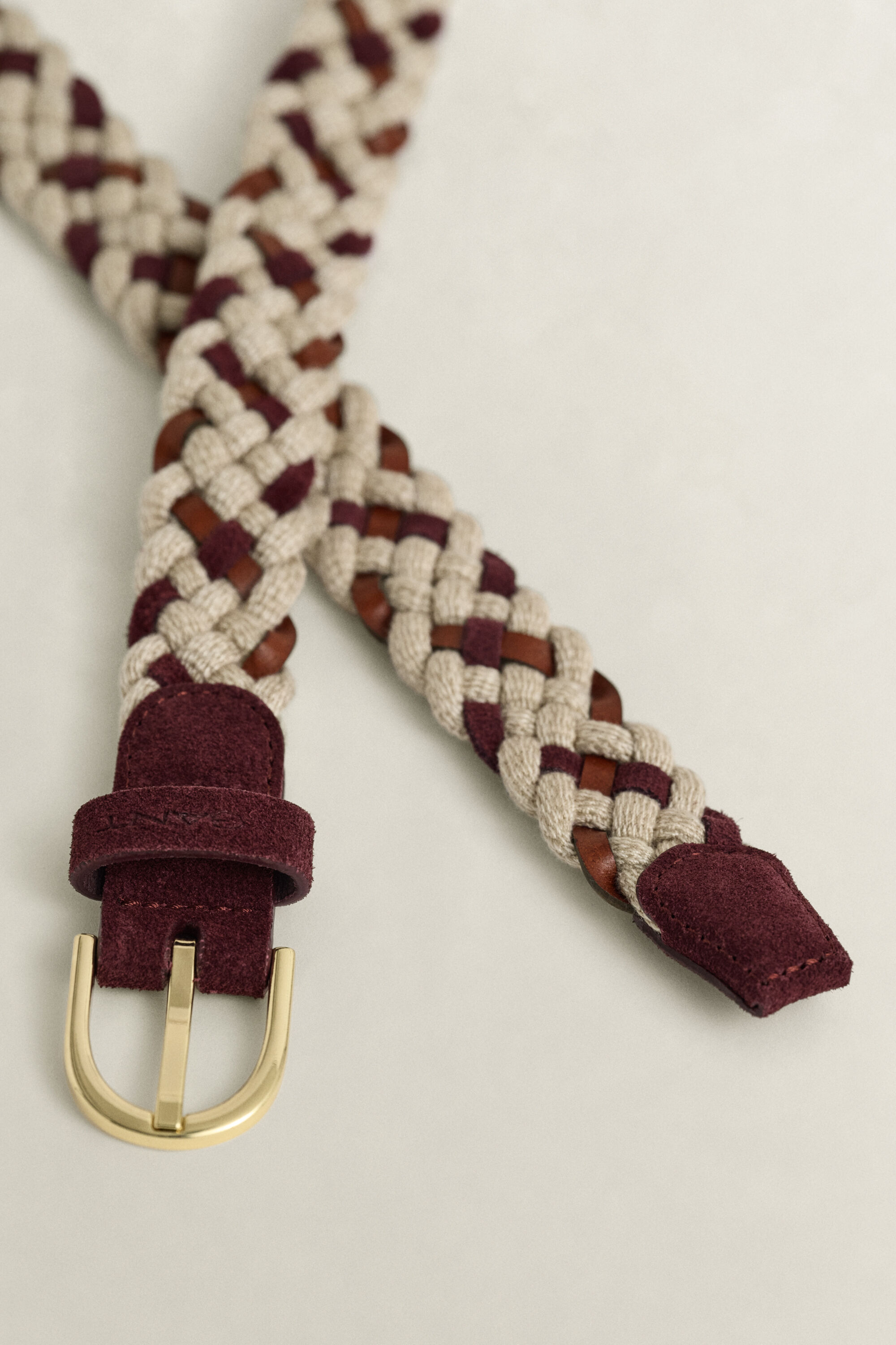 Braided Leather Mix Belt