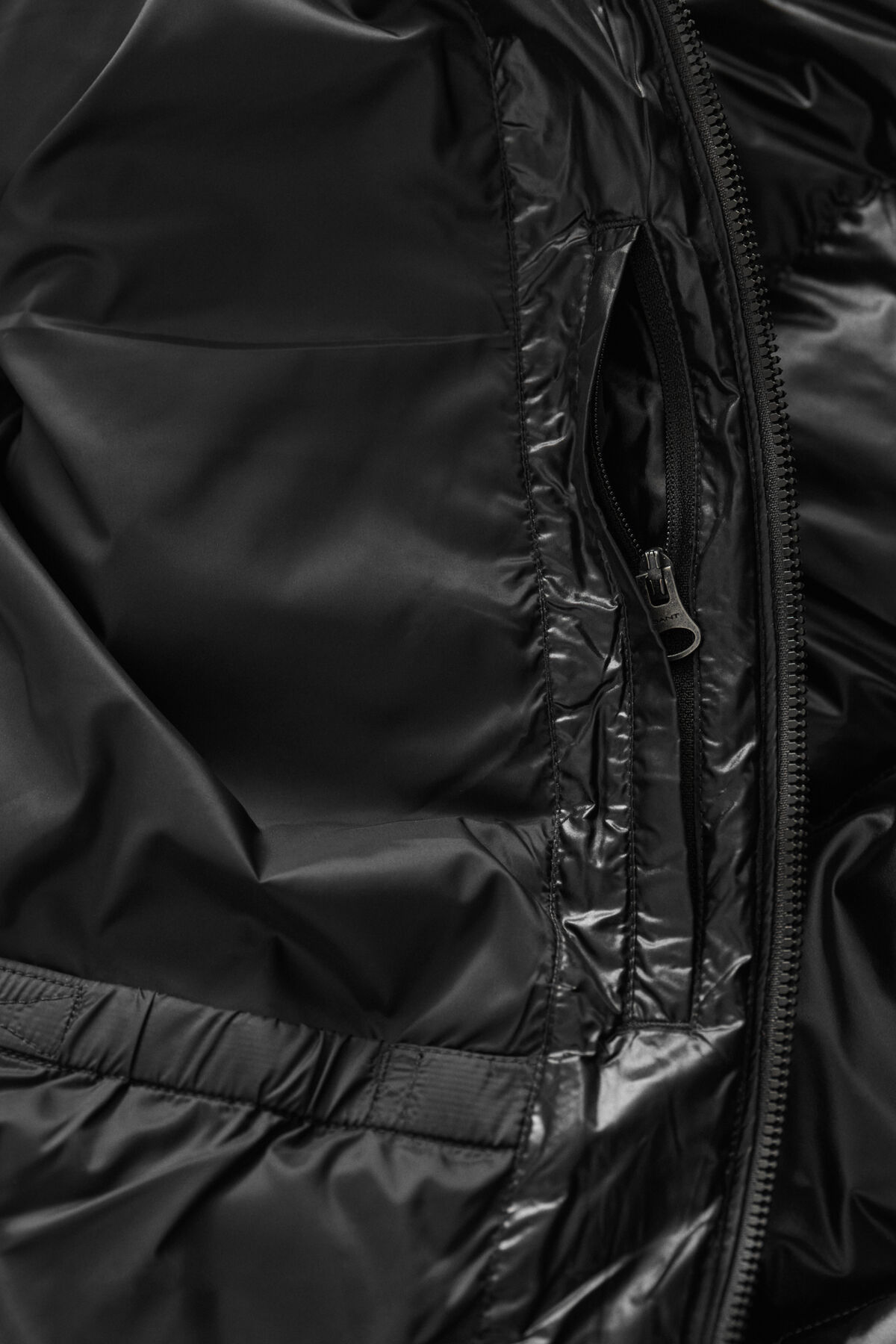 Shiny Down Jacket — BLACK