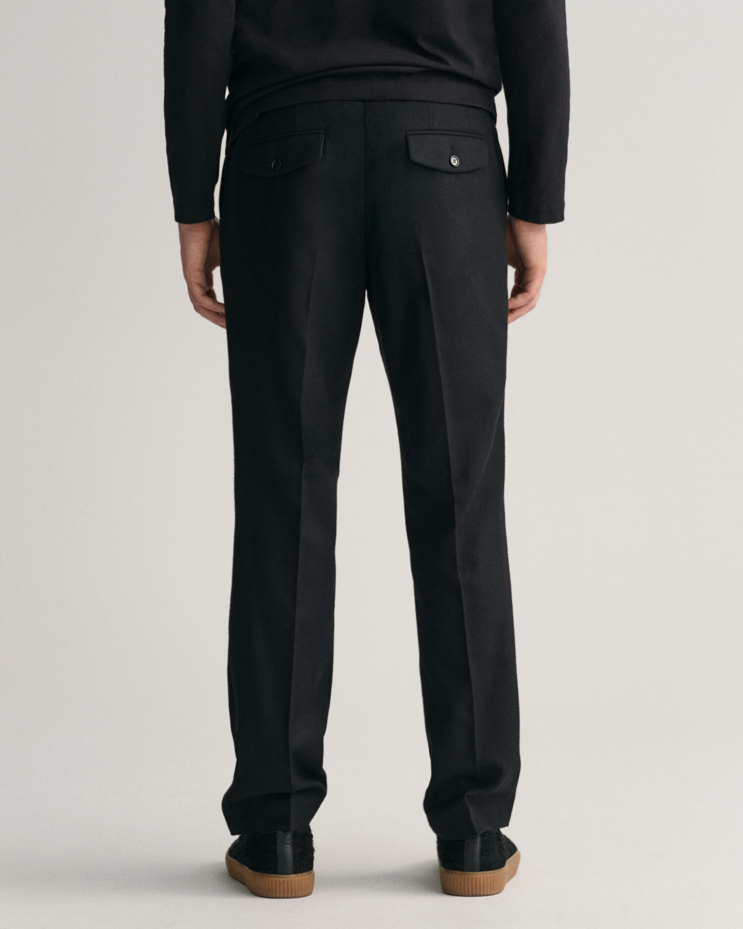 Mariano Rubinacci - Black flannel manny trousers