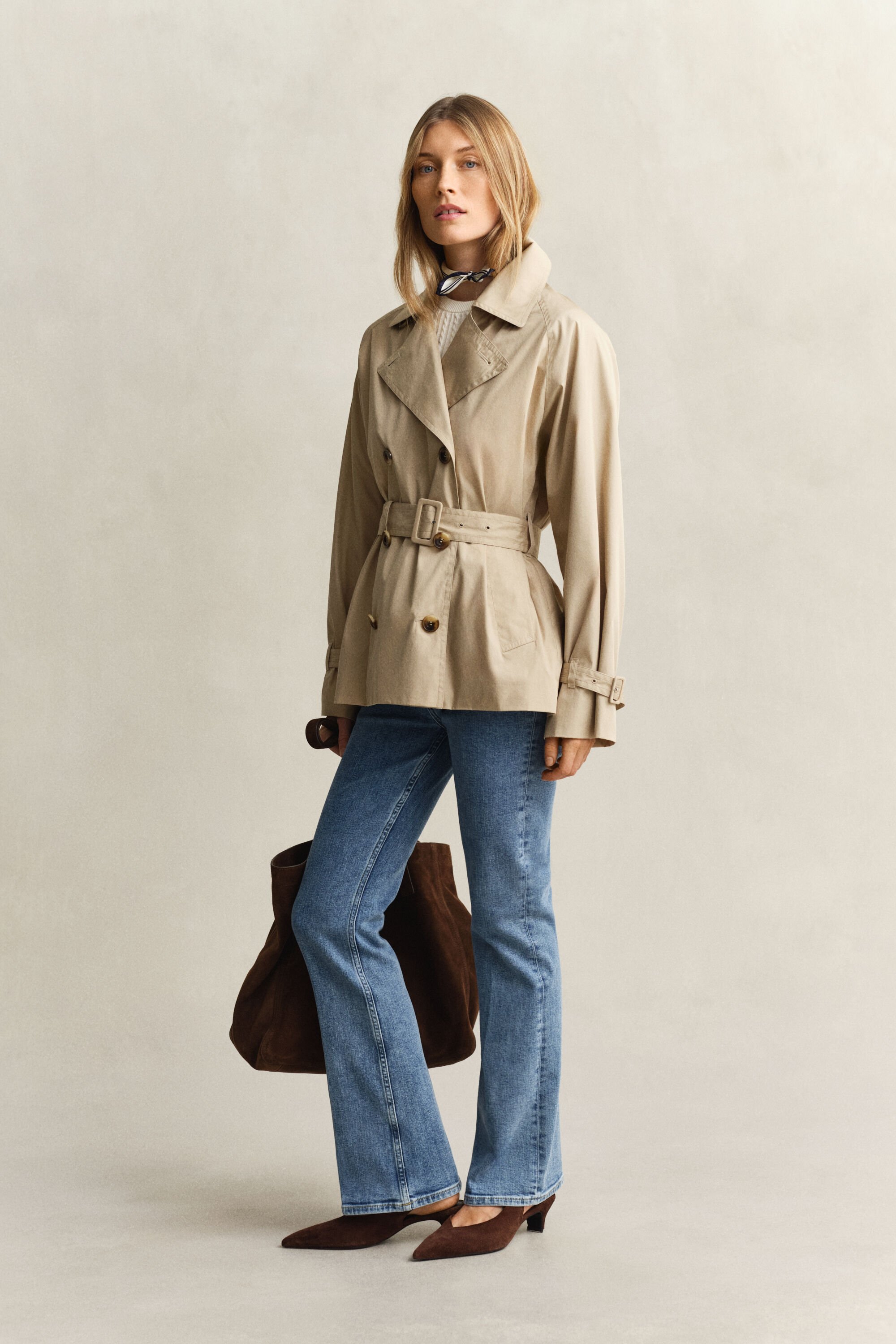 Lightweight Short Trench Coat