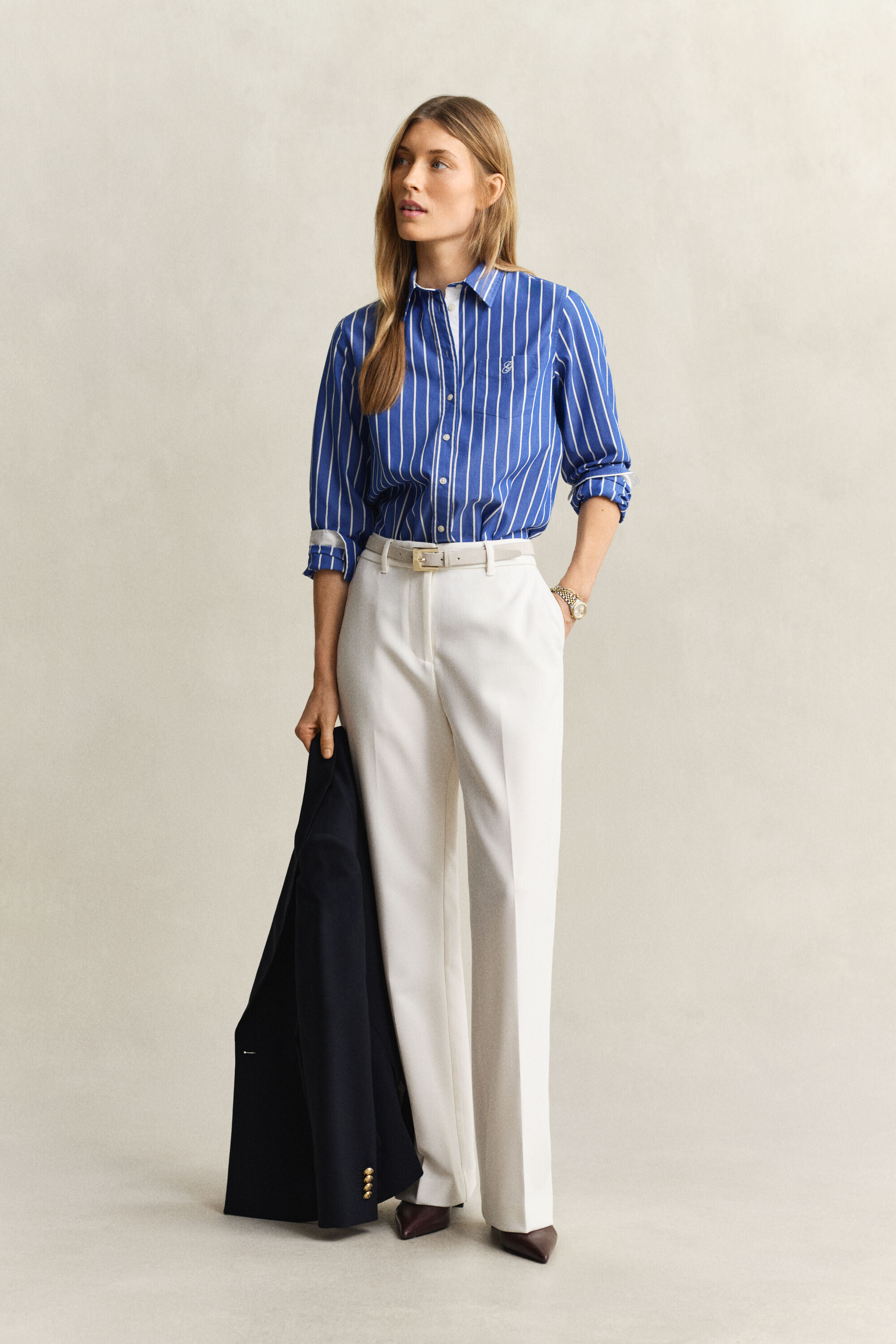 Regular Fit Classic Striped Poplin Shirt