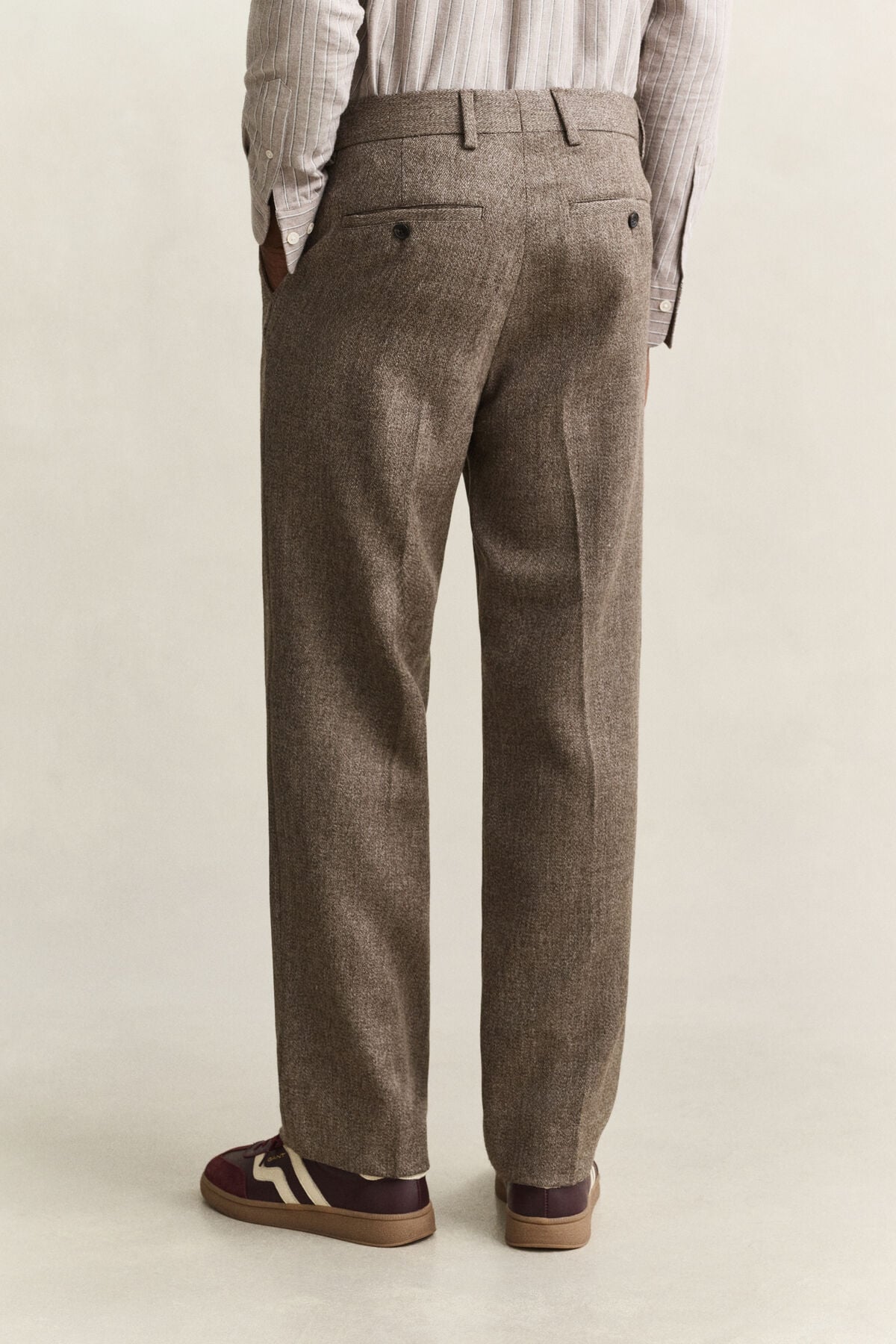 Mélange Wool Pants — FADED TAUPE
