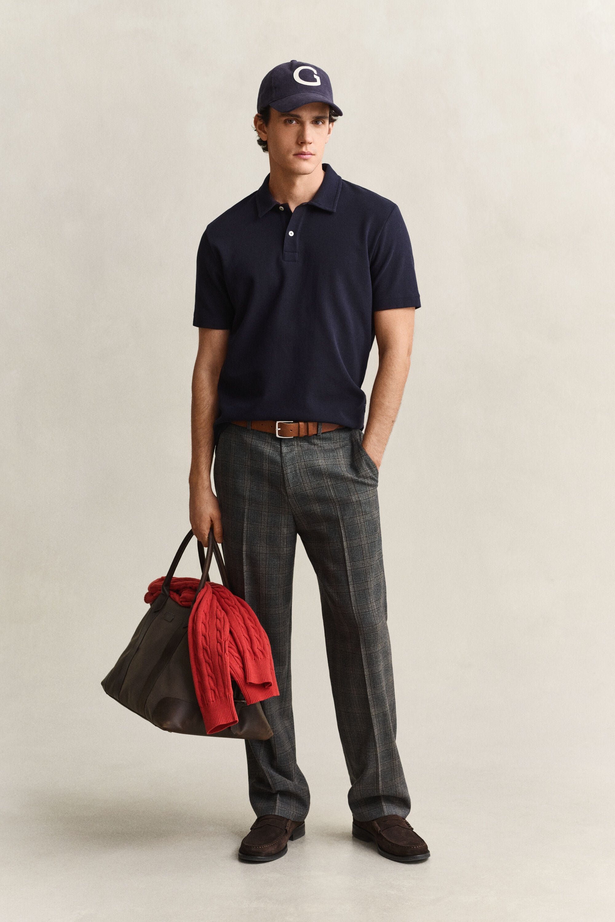 Waffle Texture Polo Shirt
