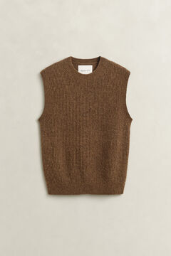 Alpaca Wool Blend Vest — HAZELNUT MELANGE 1