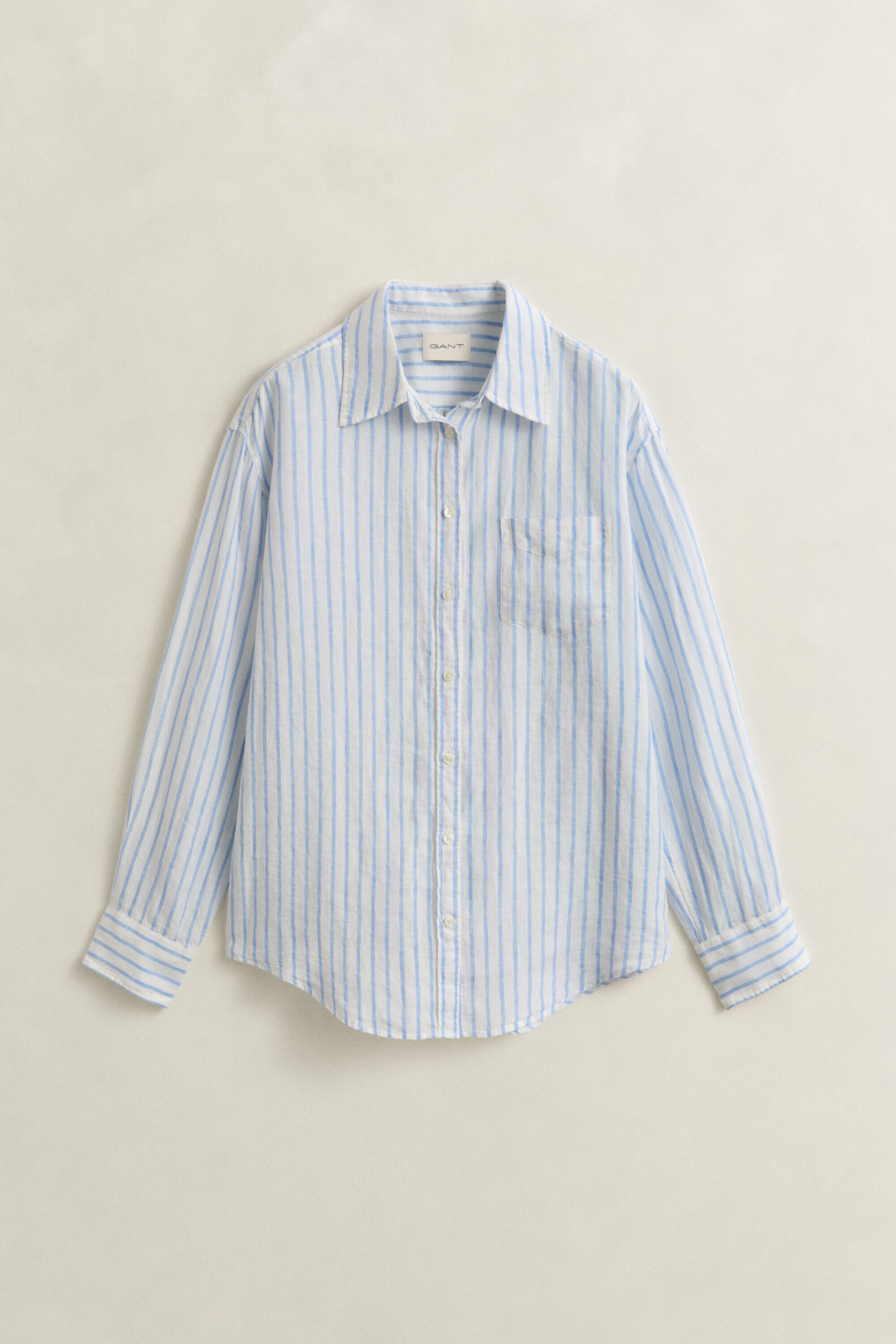 Relaxed Fit Striped Linen Shirt
