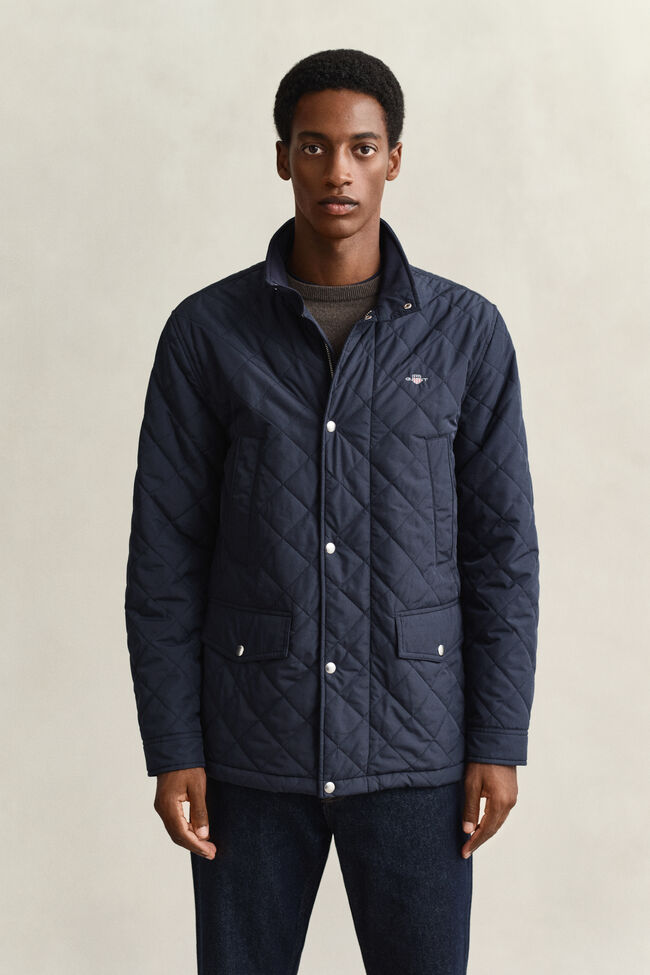 Quilted Windcheater Mid-Length Jacket