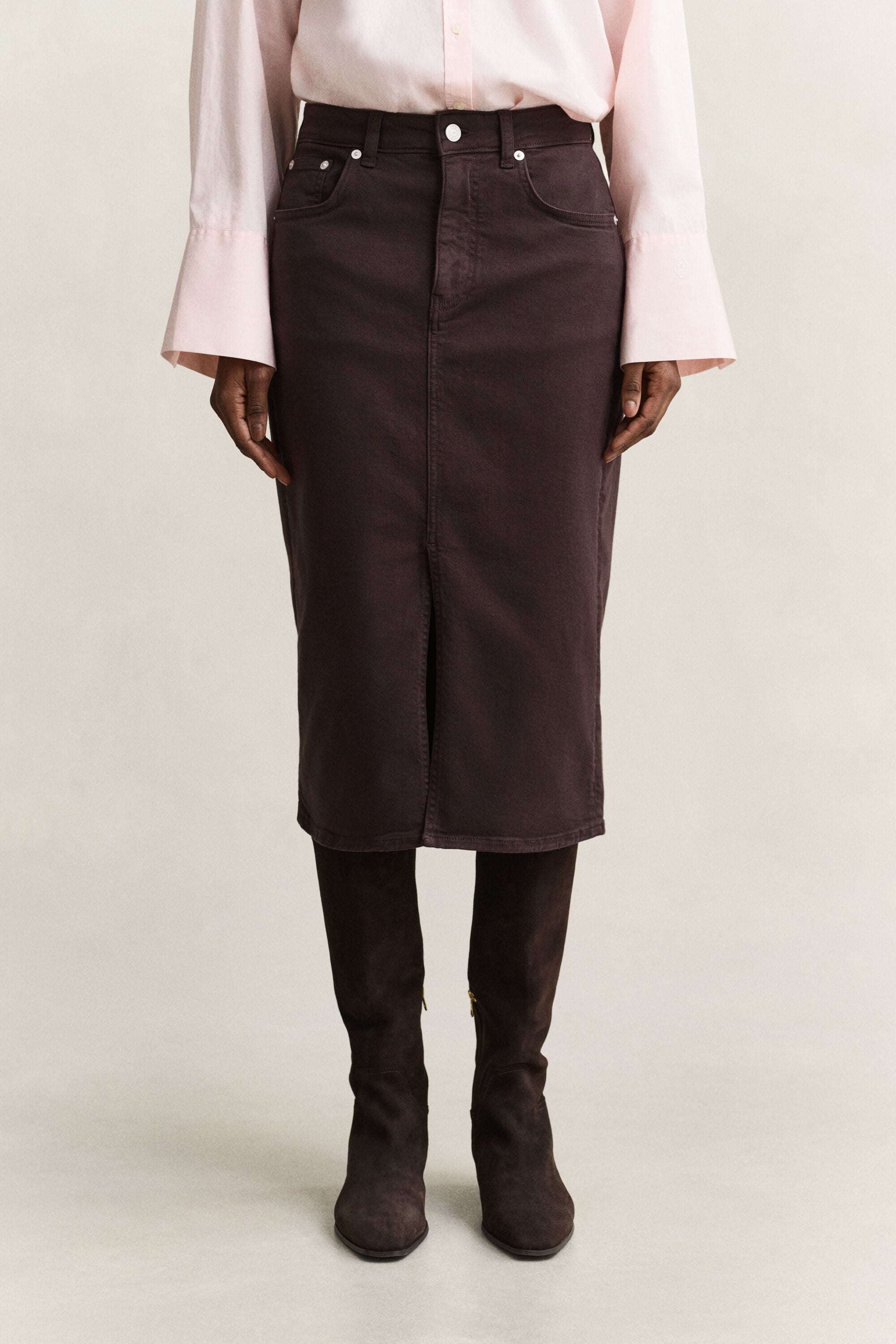 Twill Colored Pencil Skirt