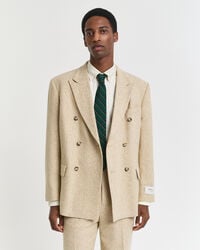 Relaxed Fit Nepps Herringbone Suit Jacket