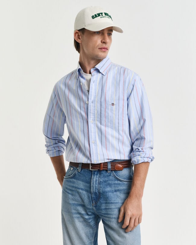 Regular Fit Multi Striped Classic Oxford Shirt