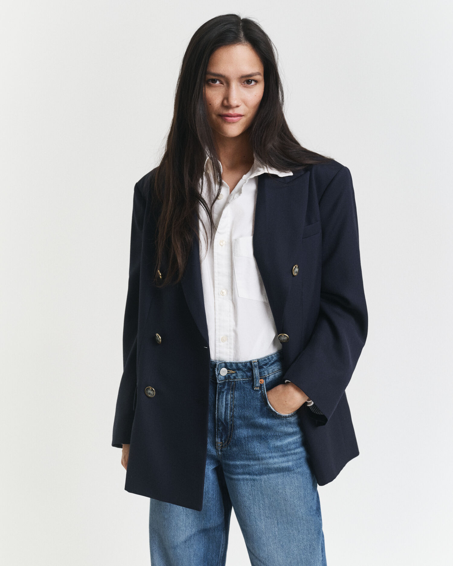 Oversized Wool Hopsack Blazer