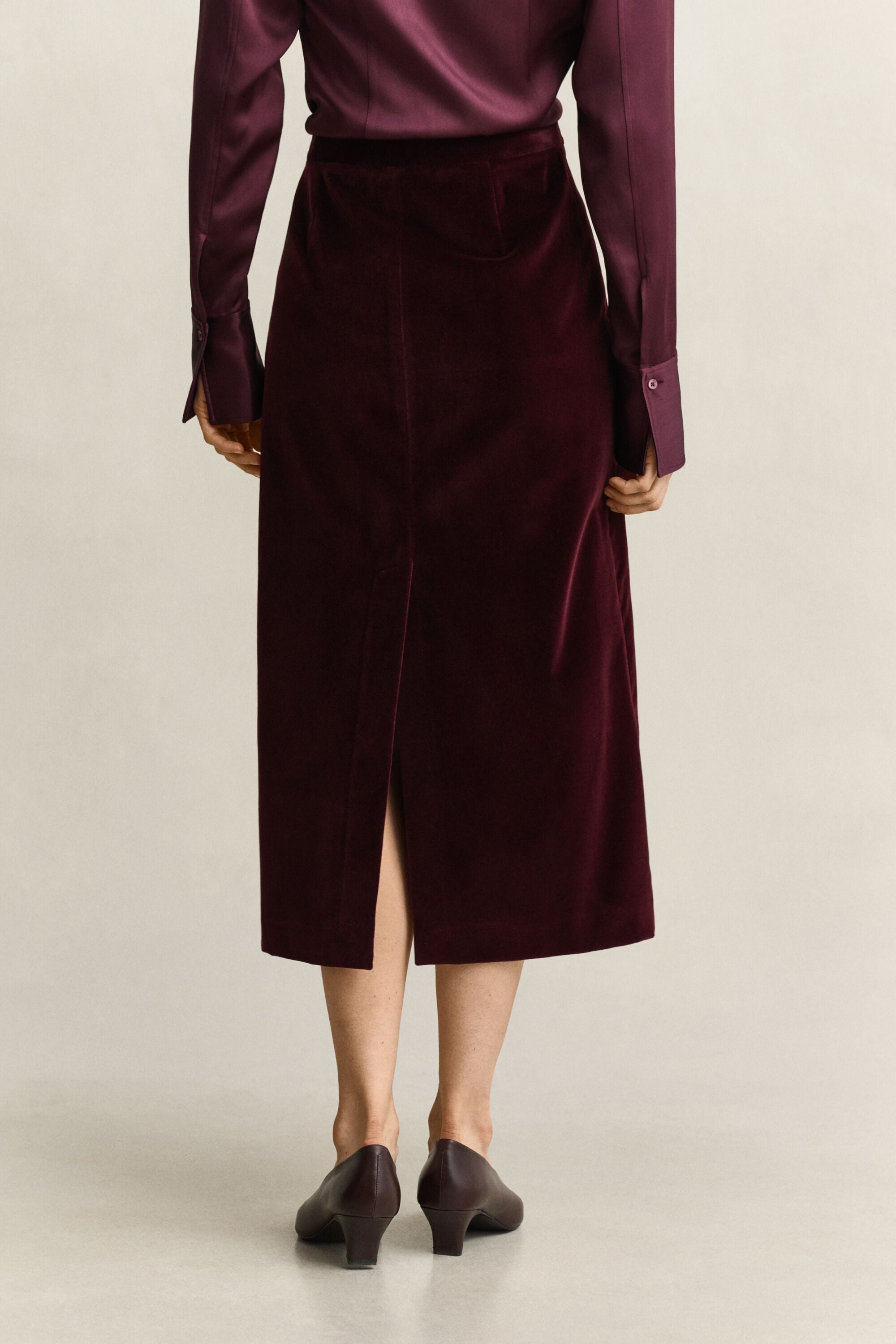 Velvet Pencil Skirt