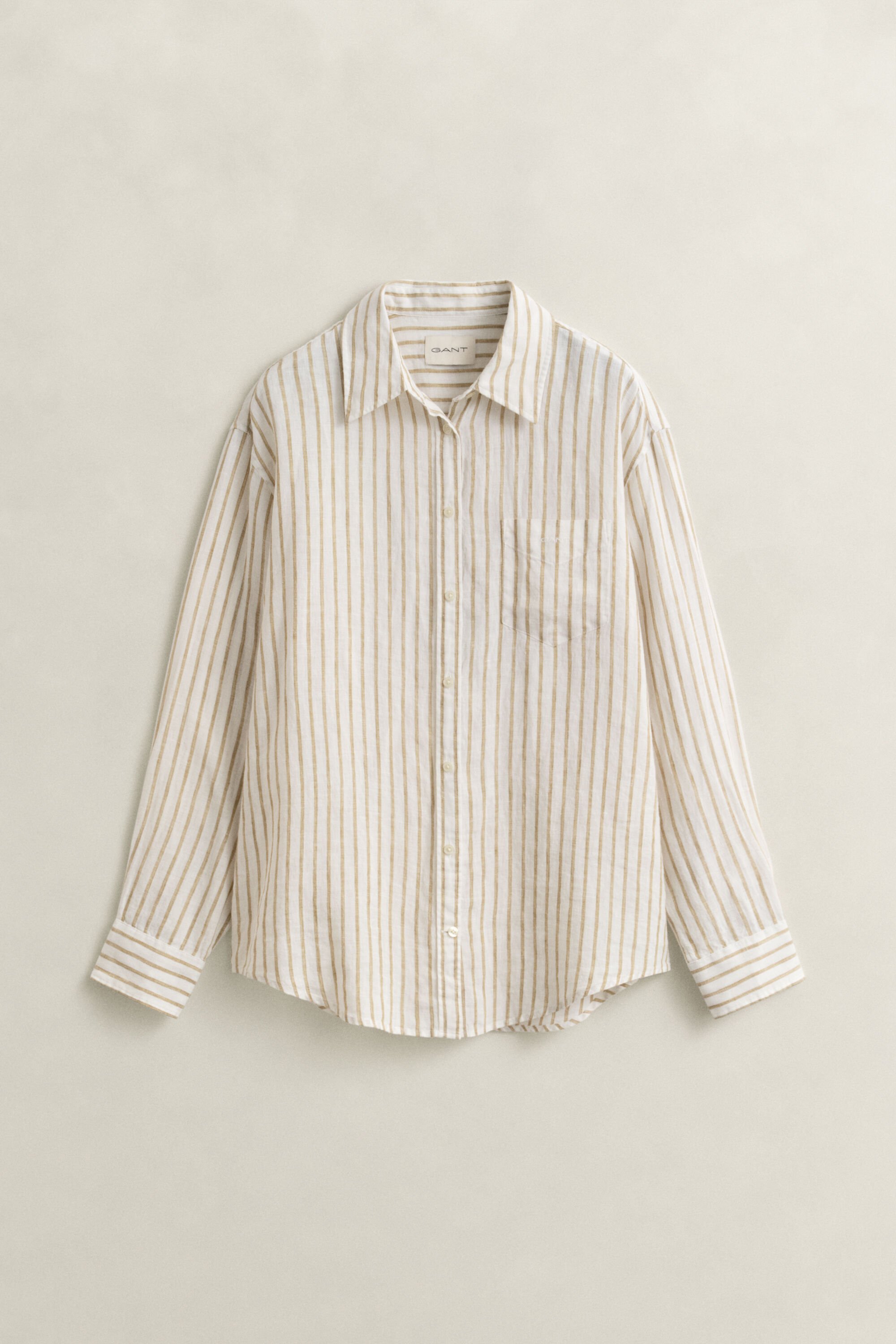 Relaxed Fit Striped Linen Shirt