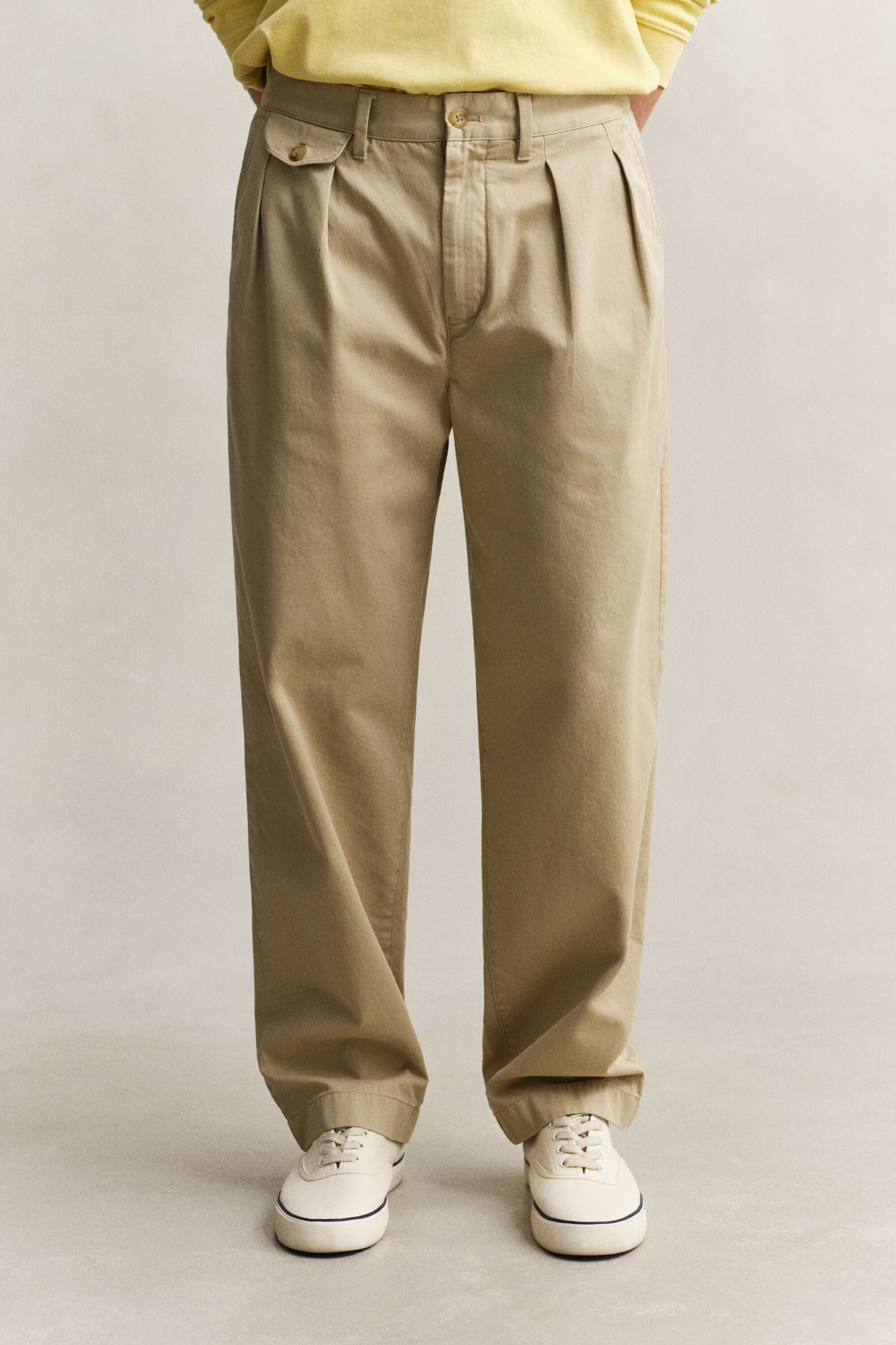 Relaxed Fit Cotton Twill Chinos